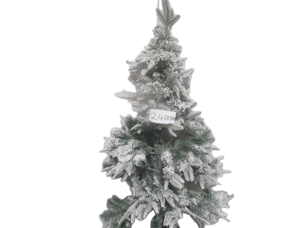Tree Xmas Hinged 1253 Tips Steel Foot Pe Snow 240cm