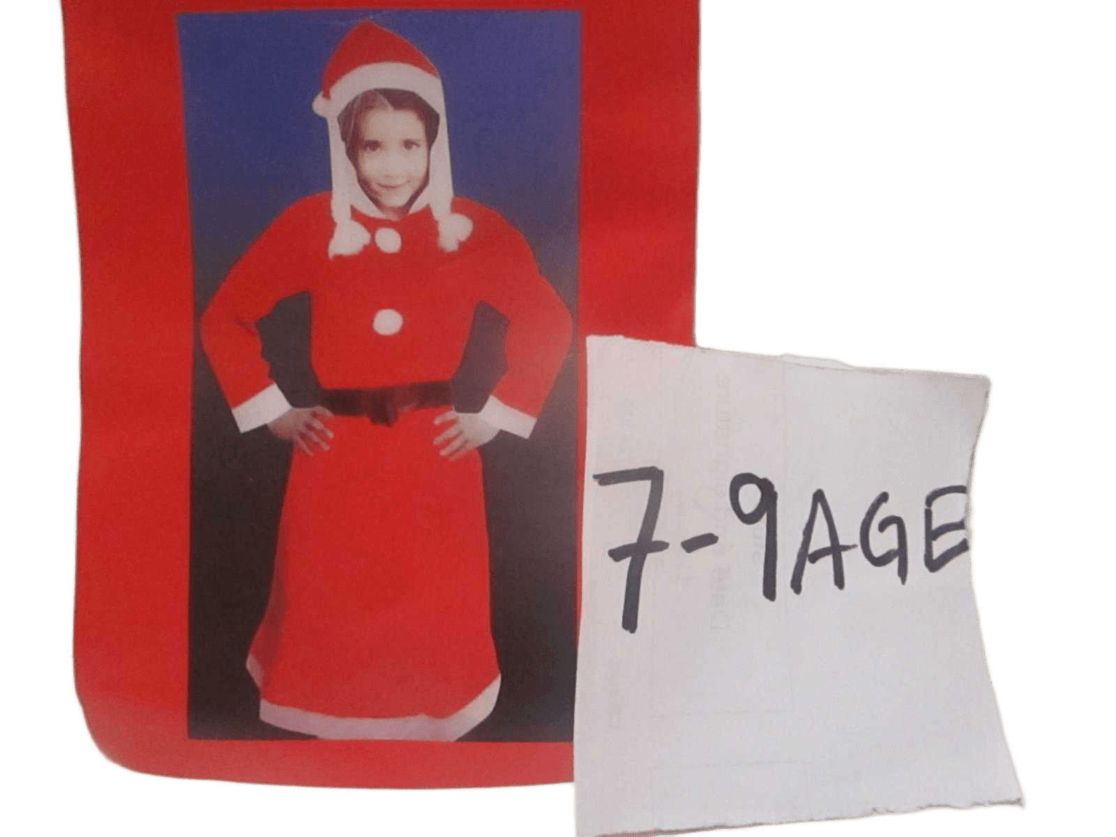 Santa Suit(Girl) Set Of 3pcs Velvet Packing:pe Bag W Hook As Sample 7-9 Age
