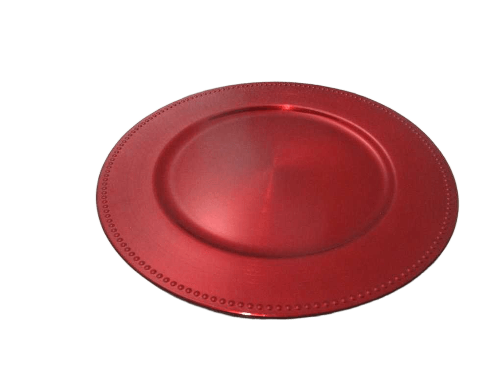 Plate Pres With Beads Red