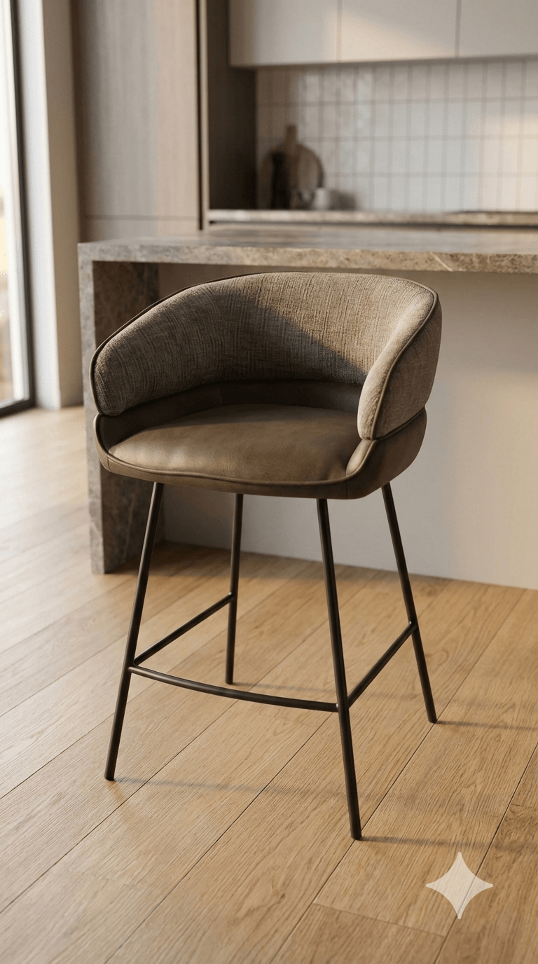 Bar Chair, Fabric Iron Feet Horizon 20 Rd85036-27 Brown 540*560*890