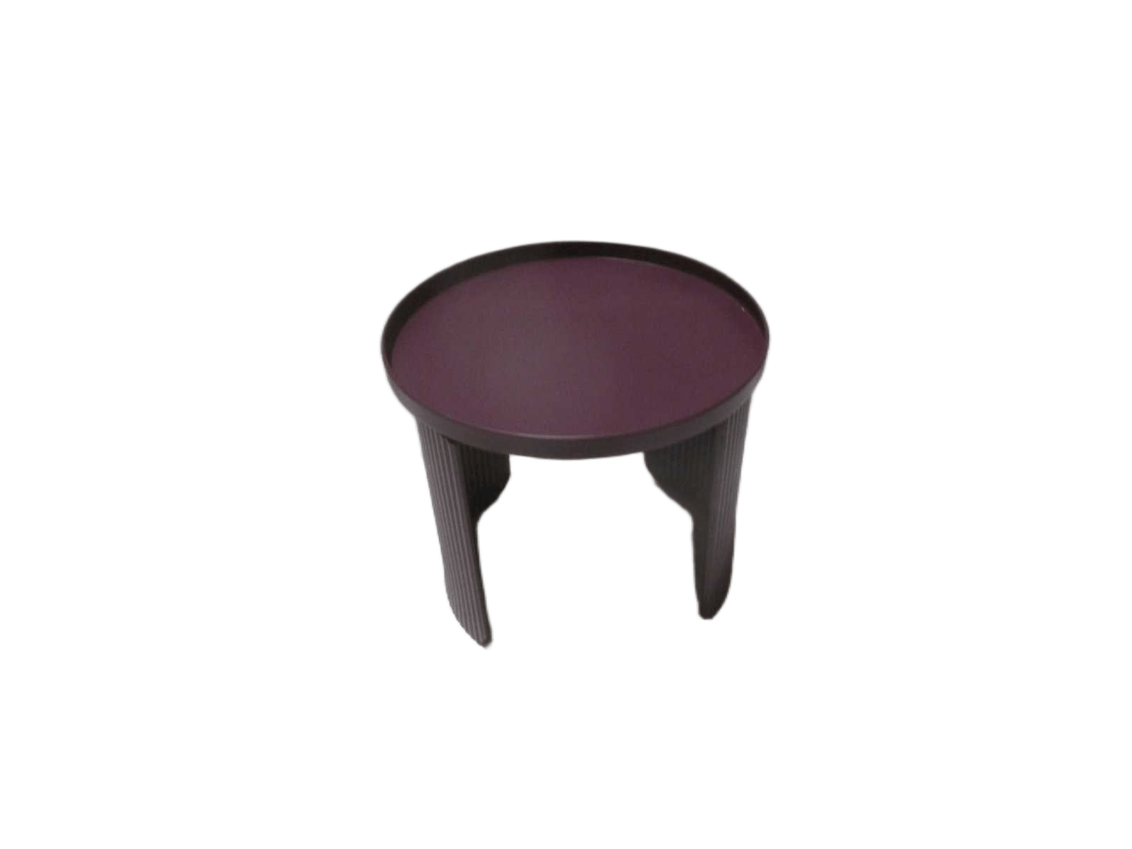 End Table Round Metal Burgundy 40x40x34,5 Cm