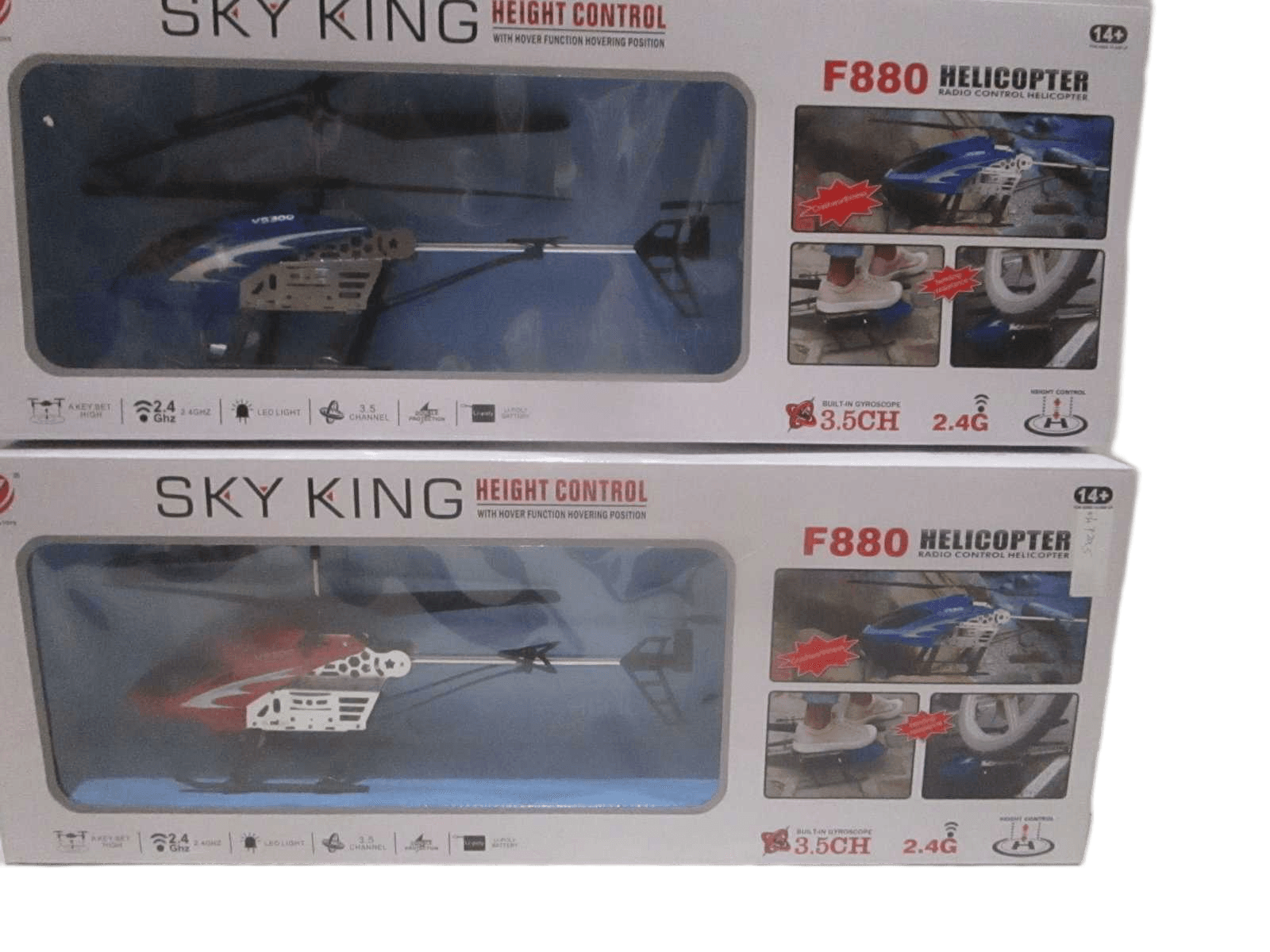 Helicopter Remote Control+usb Recharge Plastic (Function:stagnant Flight) 2 Clrs Ass Packing:color Box Blue Red 37cm