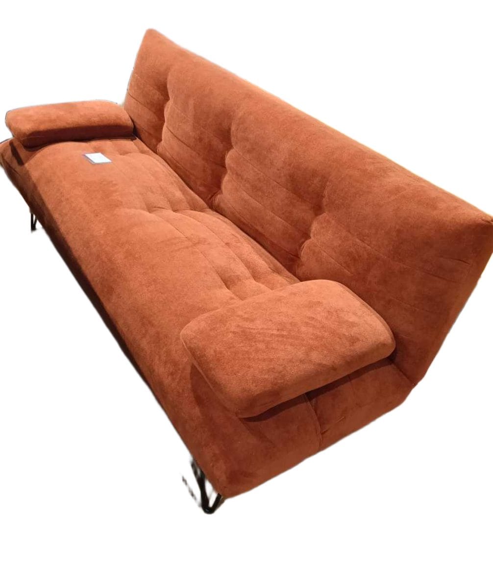 Sofa Bed 3 Seater Bl1592 Orange Foam+fabric+metal Leg Sofa:191*86*85 Sofa Bed: 191*111*47