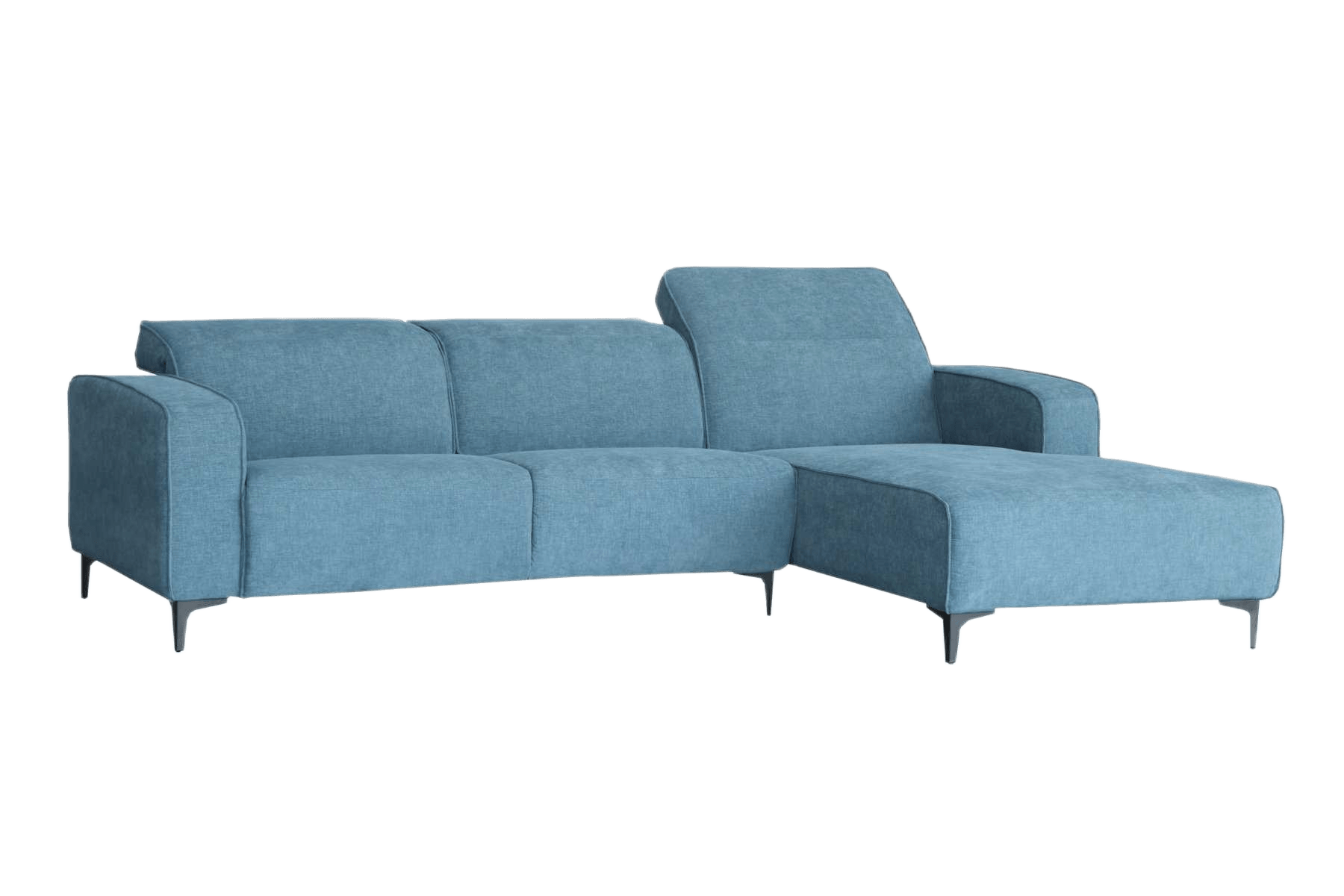 Sofa 3s + Chair 3 Headrest B1139-14 Blue 3s:168*101*75 Chair176*96*75