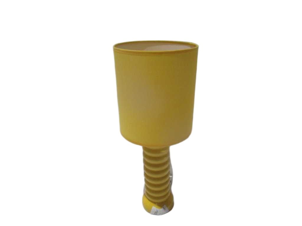 Table Lamp Ceramic With Fabric Shade Base: 9,8*9,8*23cm Sh:18*18*20 Cm H: 44,5cm