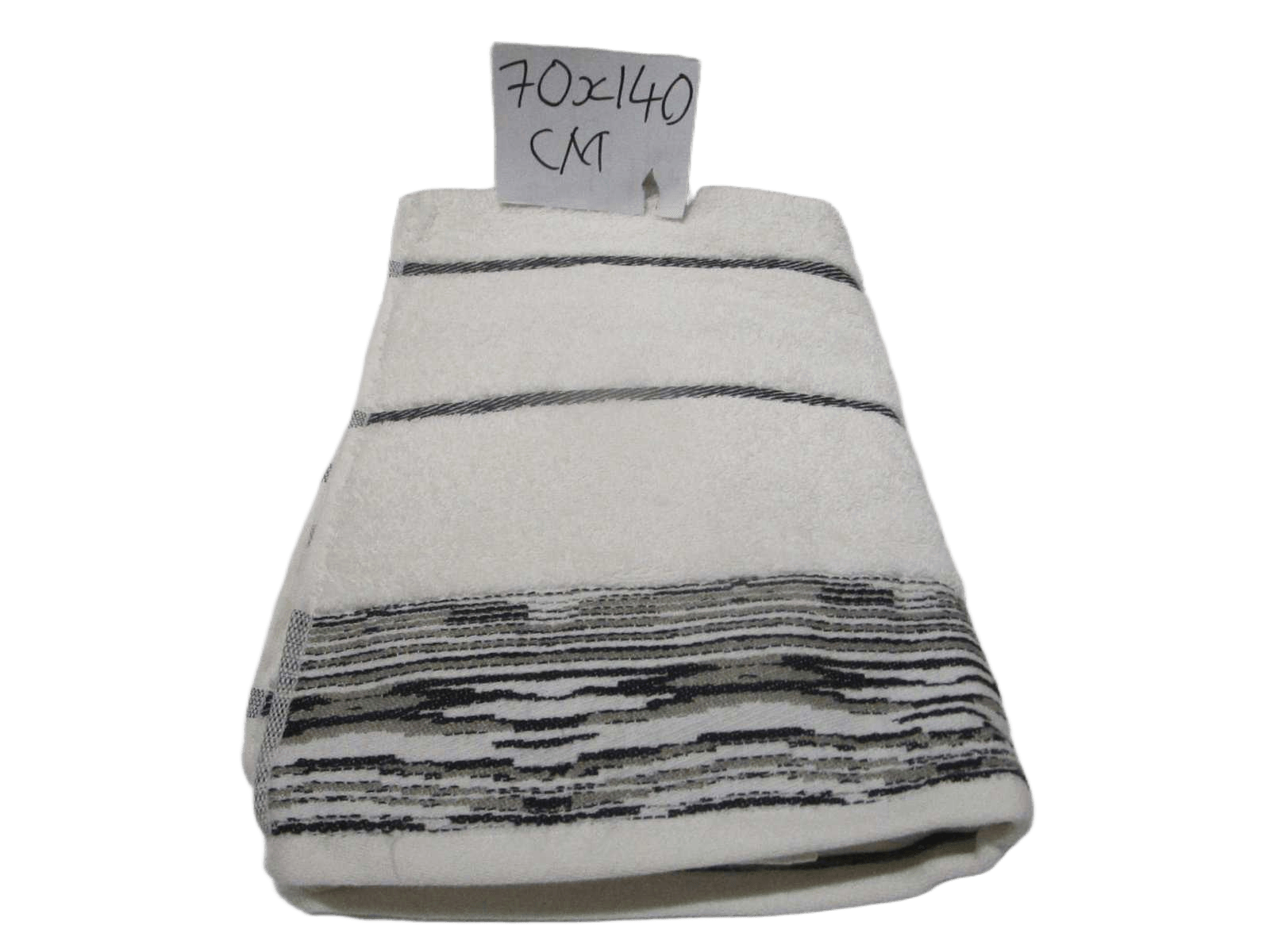 Towel Capricious - Plain Dyed Jacquard Towel - Single Ply - 550 Gsm - Combed Cotton- Polyester Insert Stripes
