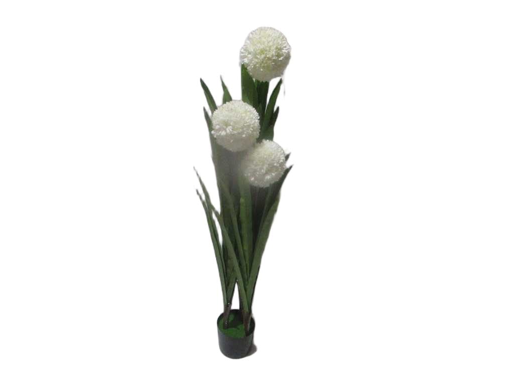 Artificial Plant 1.2m With Flower Pot 3pole 44 Leaves 3 Flower Packing:opp Bag 1.2m