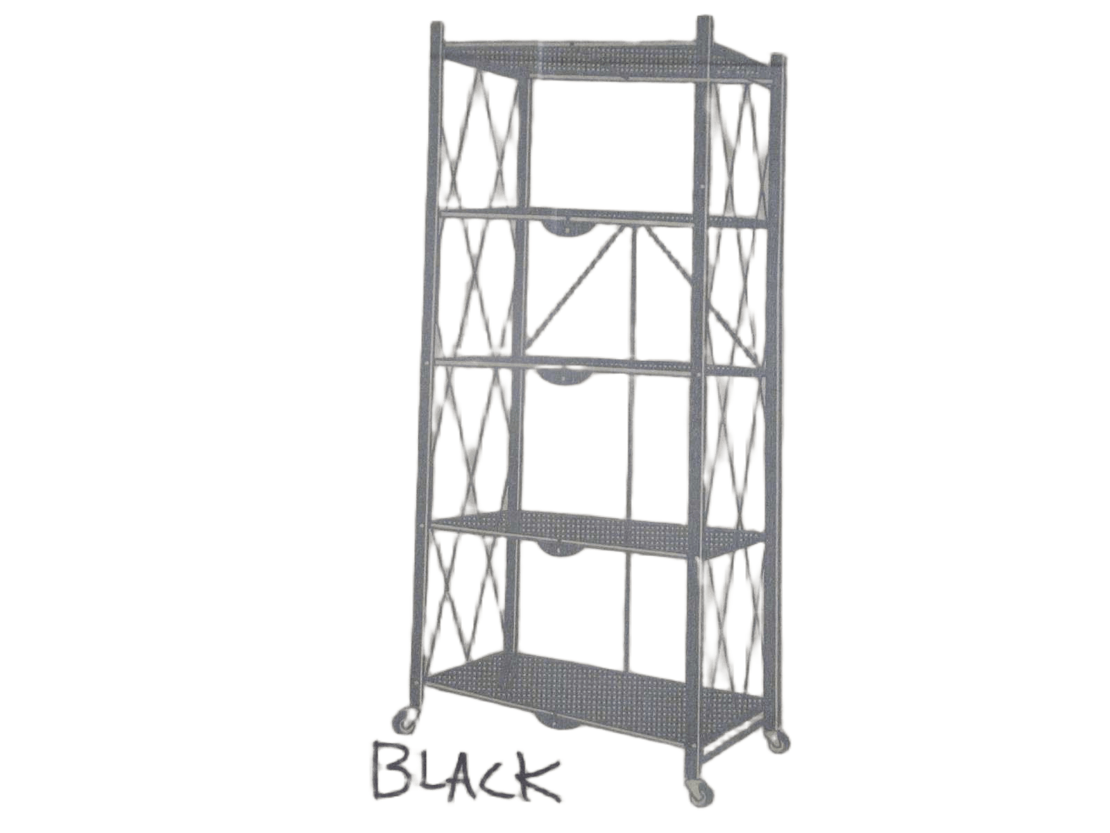 Storage Rack 5-Level Black 71x34x161