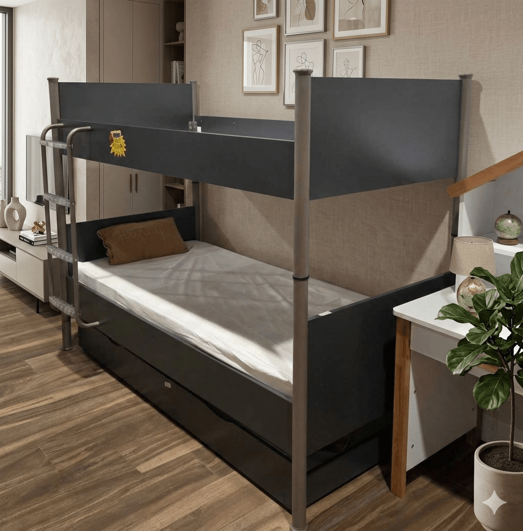 Bunkbed Loft Kids + Anthracite 90x200cm