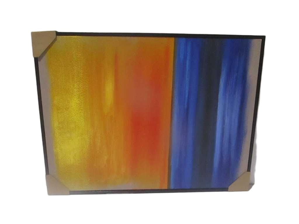 Painting Hand-Made , Ps Frame, Wood-Effect Back: Wood 60*80