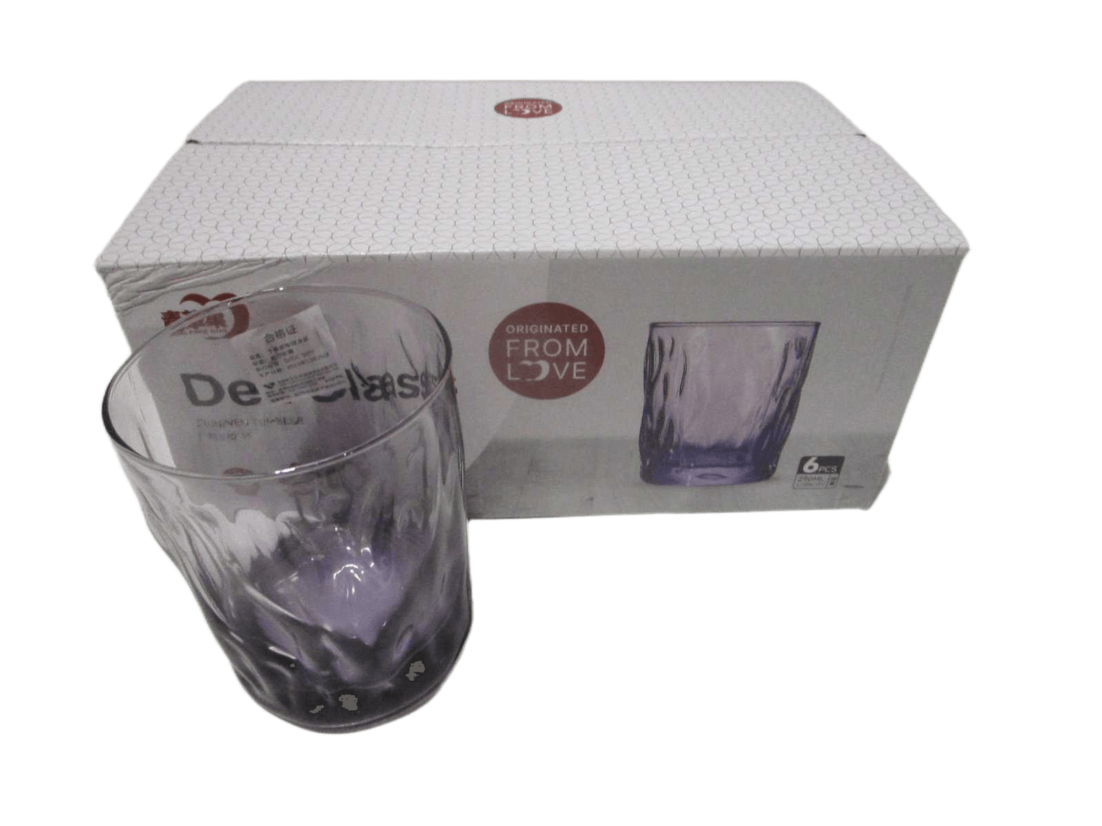Cup Set Of 6 With Gold Bord In 1 Color Box 350ml