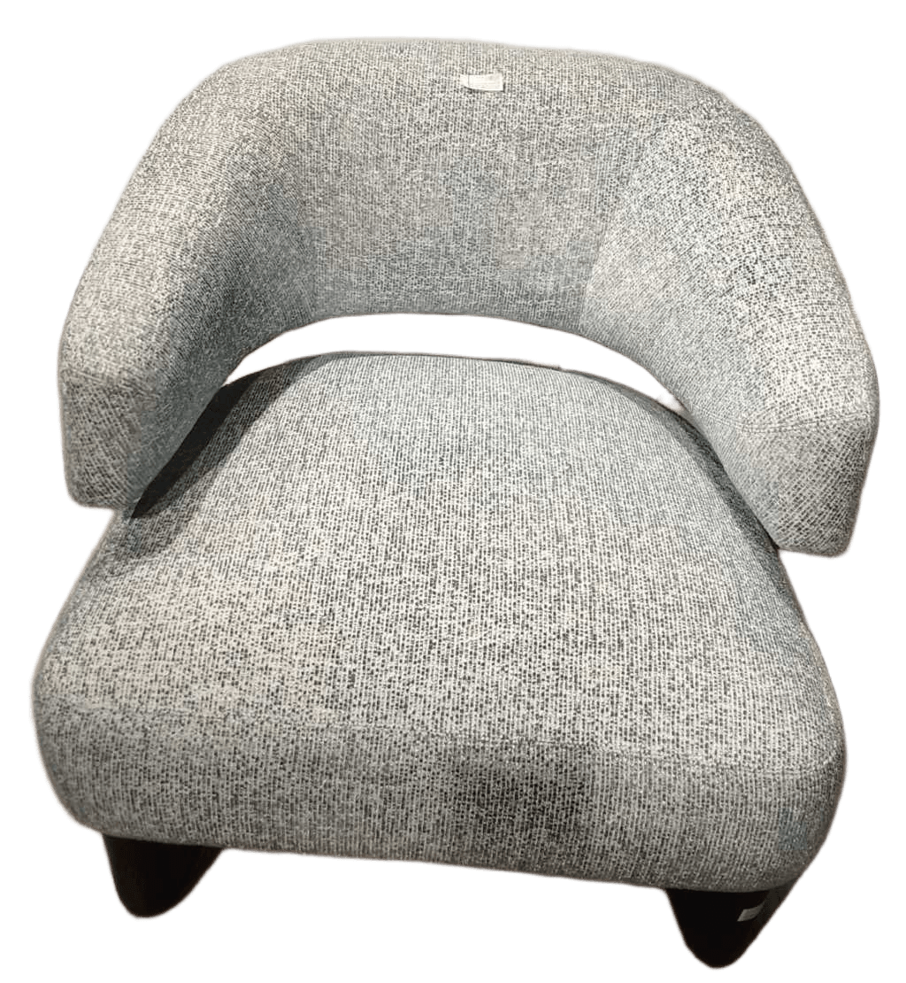 Arm Chair Fabric Single 20719-19 Lt Blue Solid Wood Base