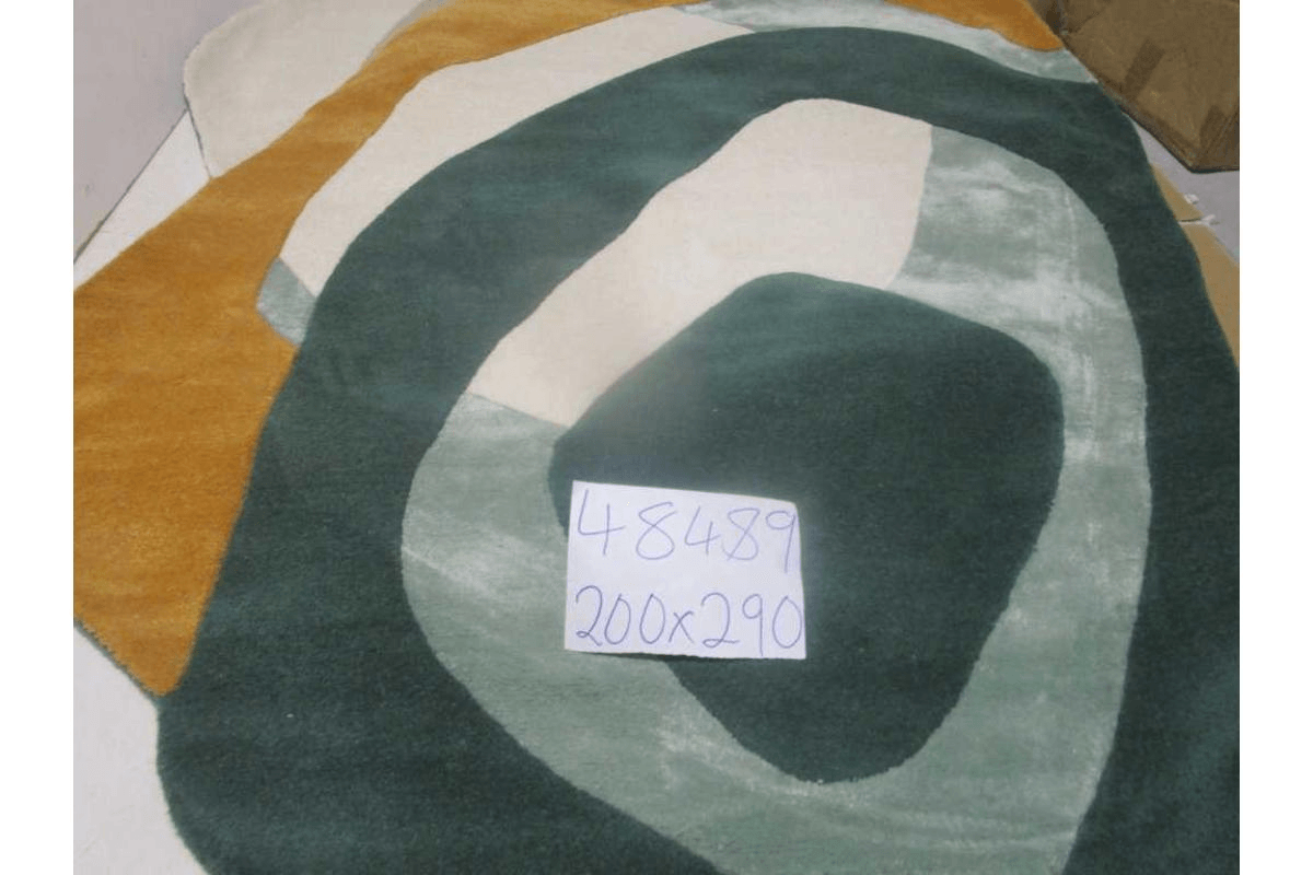 Rug Handtufted Wool And Viscose - Kg - Cotton Back