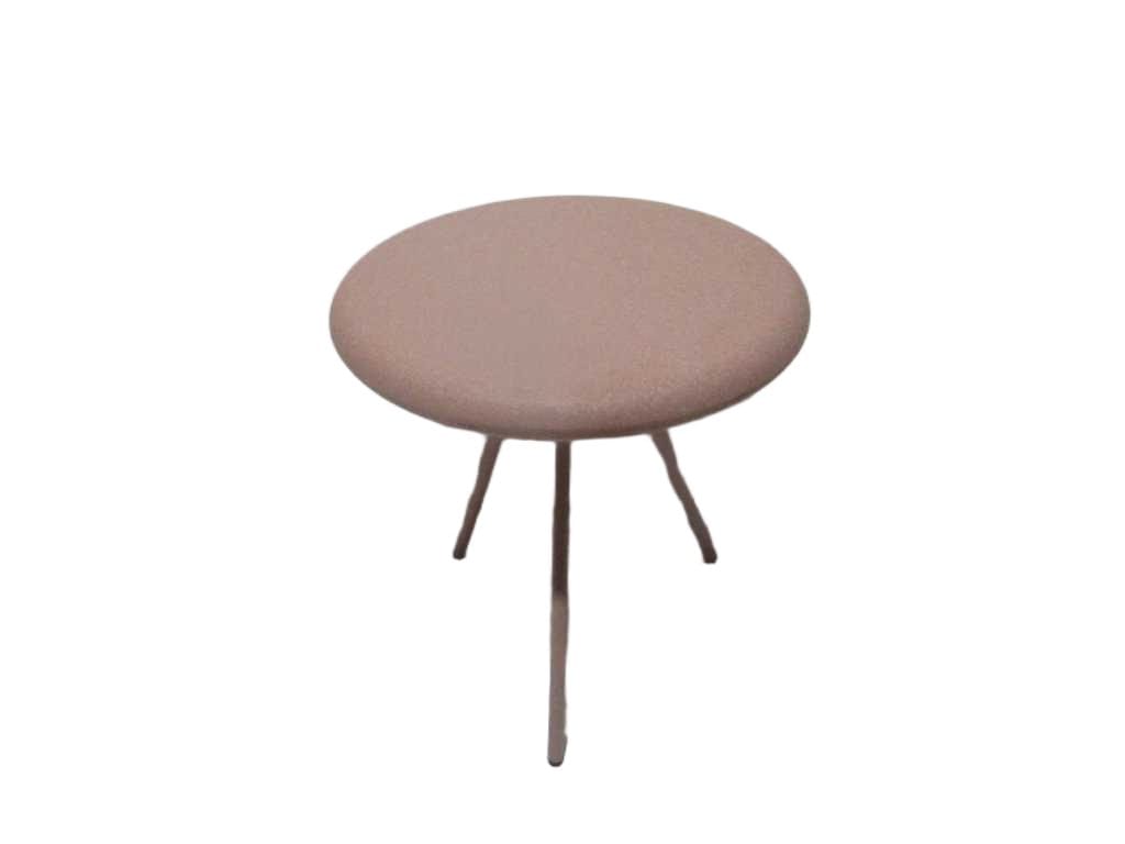 Table Medium Round 100% Iron Full Plain Matt Lt Beige Rose