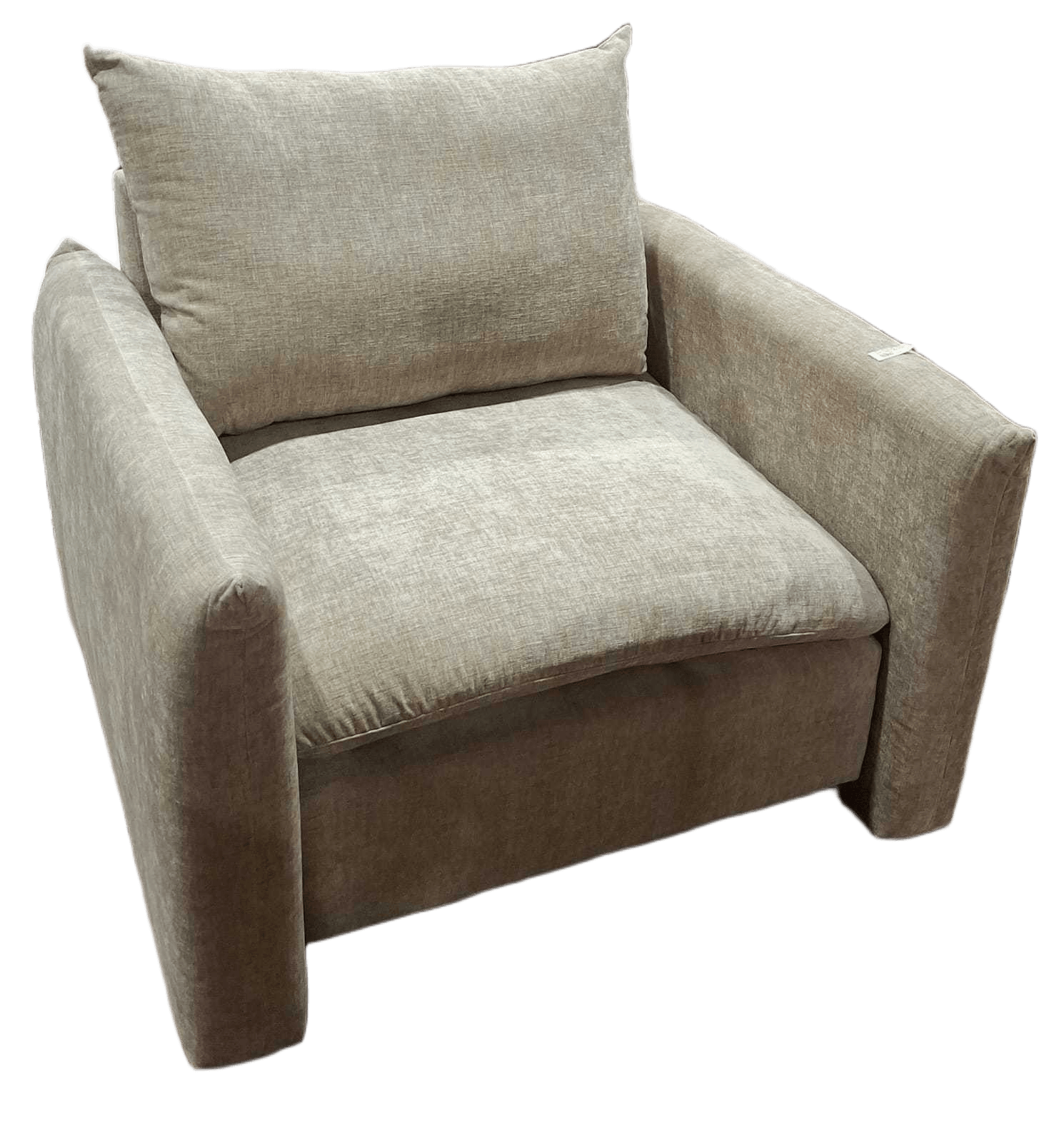 Sofa 1-Seater Fabric Beige Full Kd With Wood Frame + 1 Back Pillow A62346-2