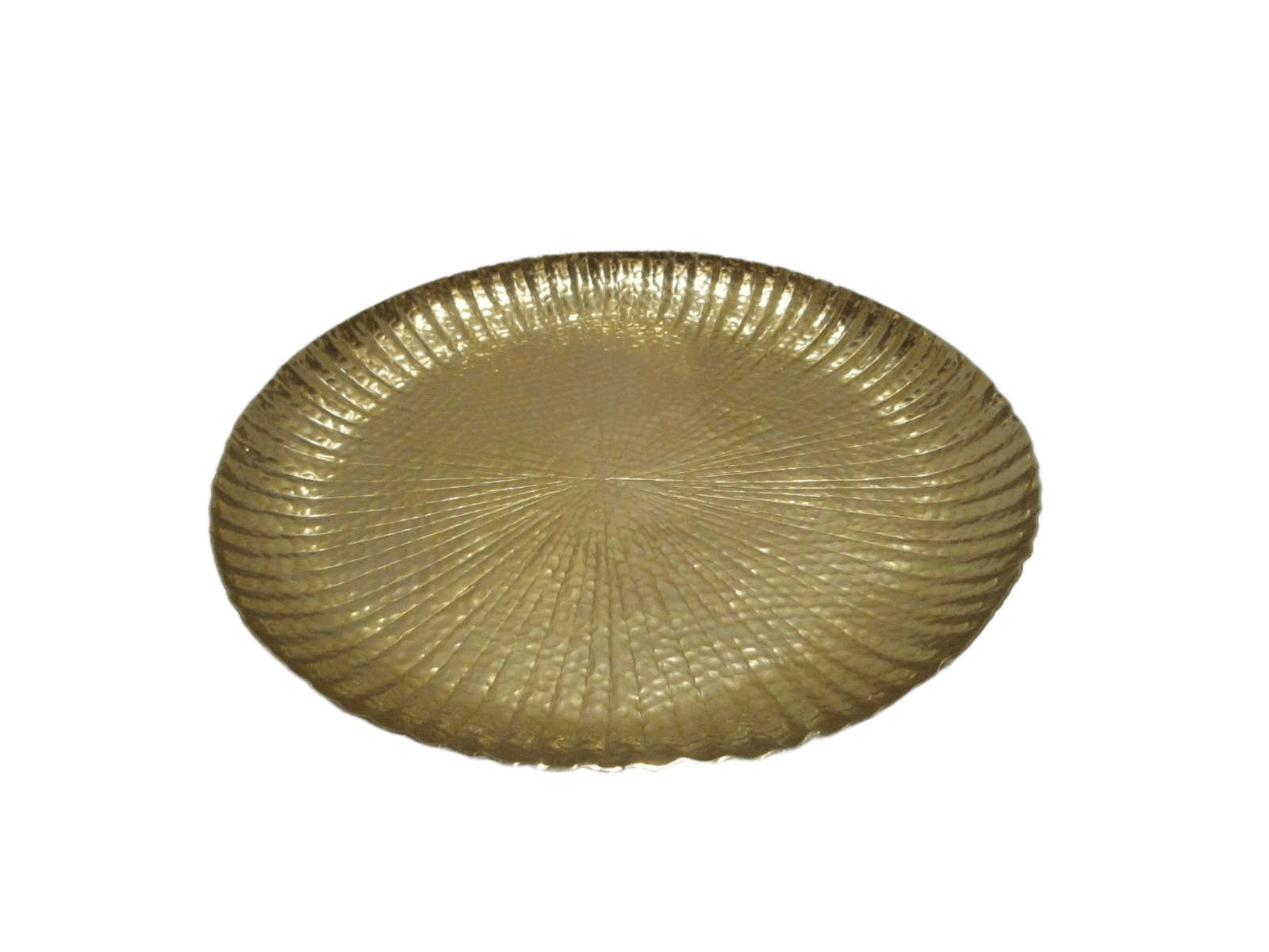 Medium Round Plate Alu Sparkle Ribs Effect Ass 2 Colors 1580 42x4 Cm Bright 1cl=