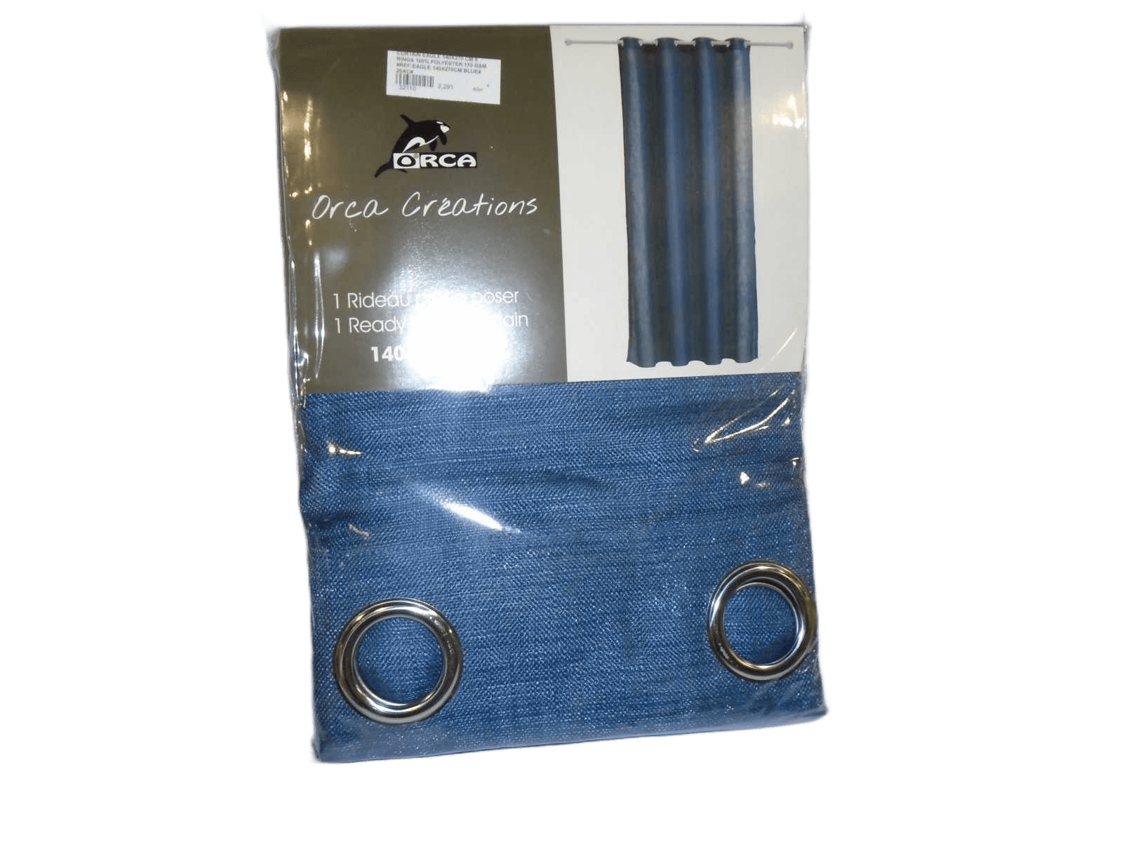 Curtain Eagle 140x270 Cm 8 Rings 100% Polyester 170 Gsm