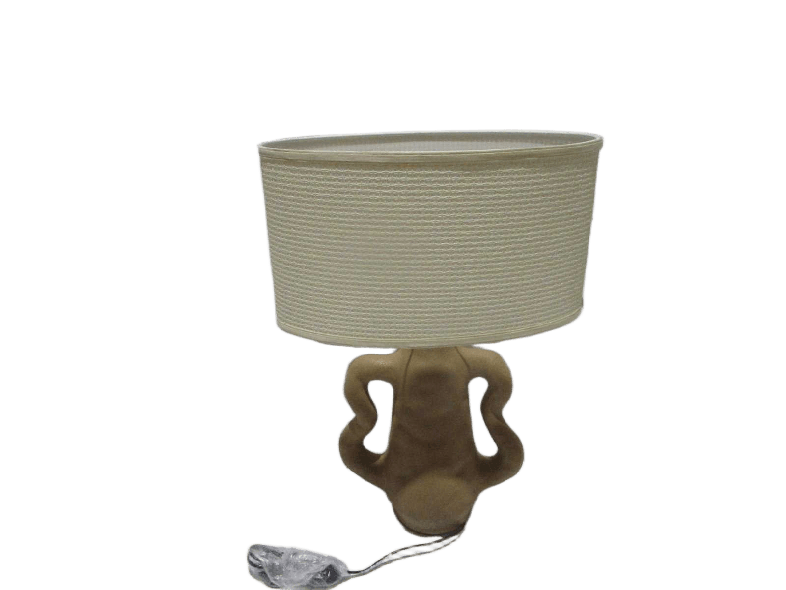 Table Lamp Ceramique Round Shape Fabric French Plug