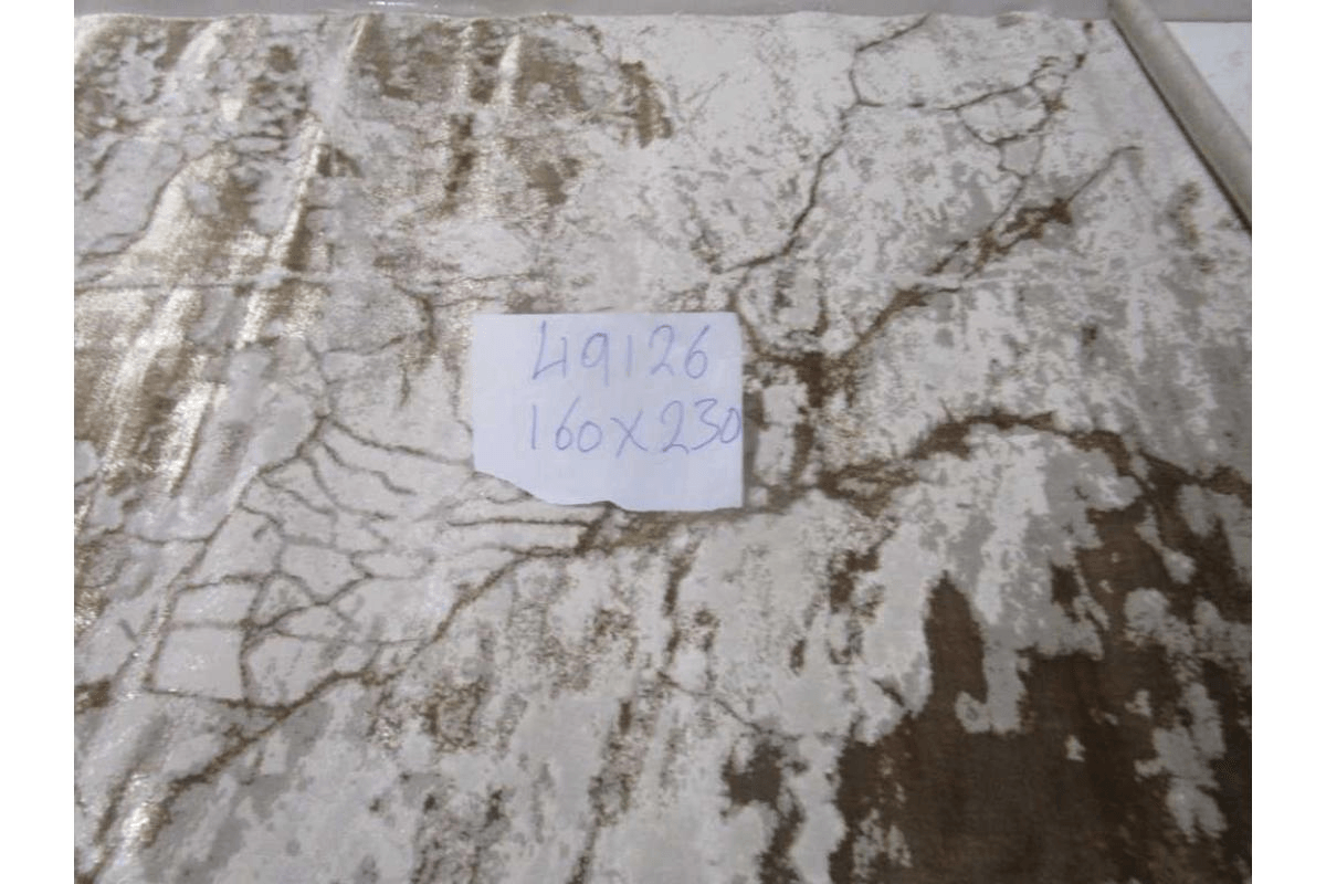 Carpet 160x230 Shiny Shrink Polyester + Pp 2,200 Gsm 604,000 Pts 8mm Pile Hight Cream/Beige