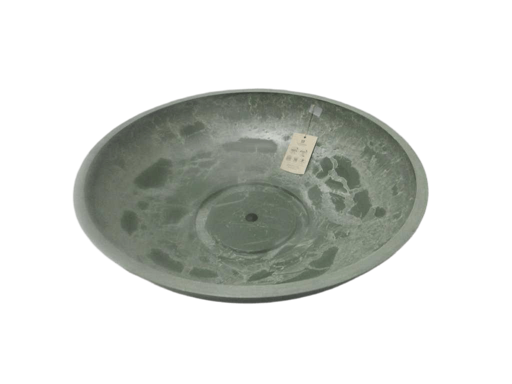 Flower Bowl Yucca F Pp With Hole+plug 3500g 100% Recyclable Pallet Packing Forest Green Dia60xh16.5