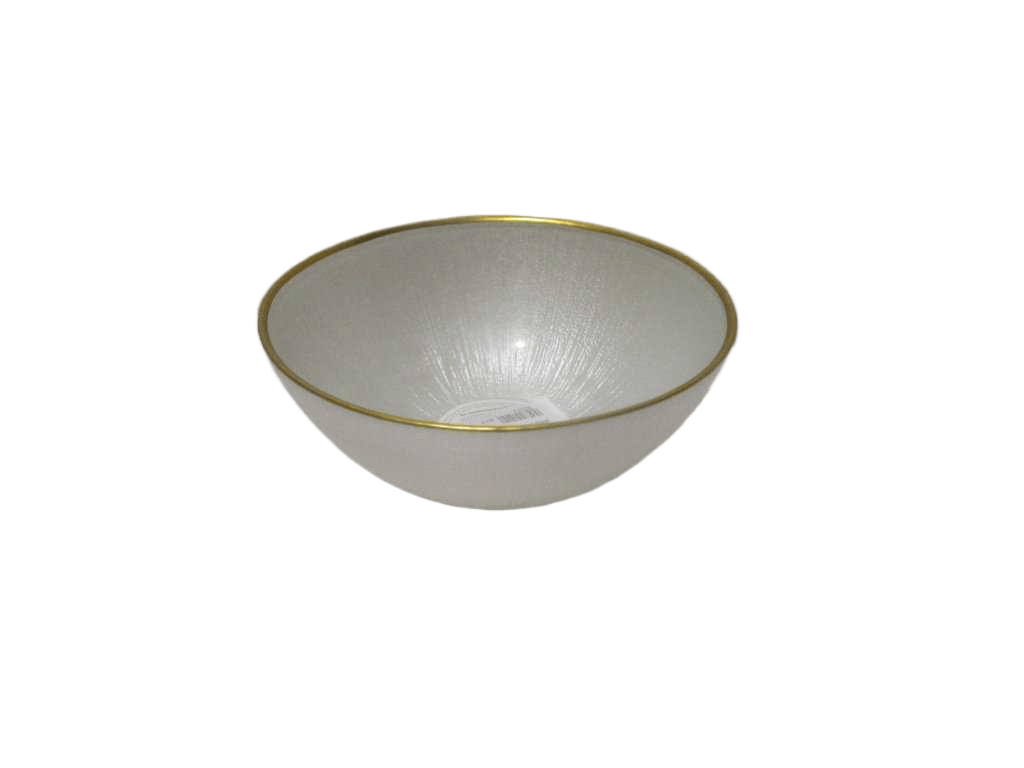 Bowl Glass Dia 15cm White Clr
