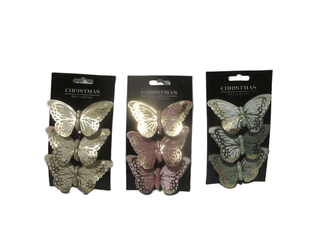 Butterfly On Clip 10cm Set3 3a
