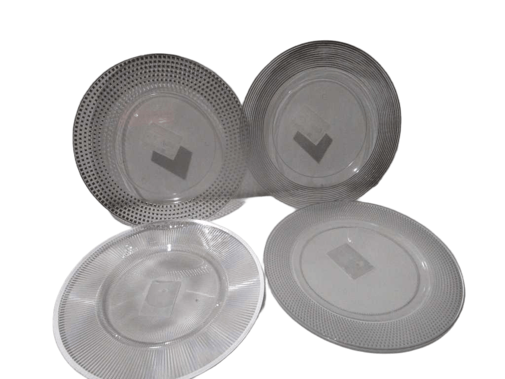 Plate White 33cm 4ass Silver