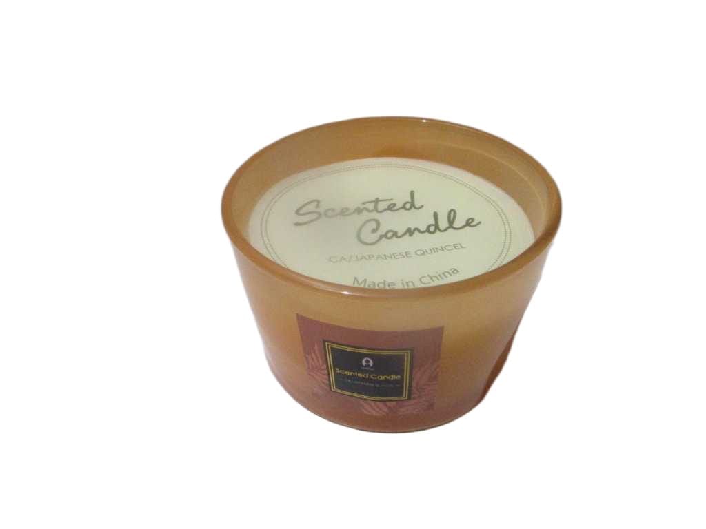 Scented Candle 3% Essential Oil 480g Wax Ca/Japanese Quincel Sticker+paper Card Inside The Cup Shining Outside Matt Indise 'orange Shining '123x130x80mm