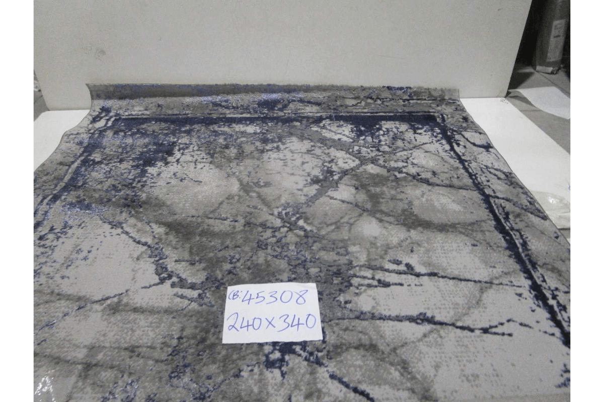 Carpet A Navy 107 256.000 Points 10mm Pile Height 1,600gr/Sqm Pp Heatset (1900dtex) + Shrink + Flosh 240x340 Cm