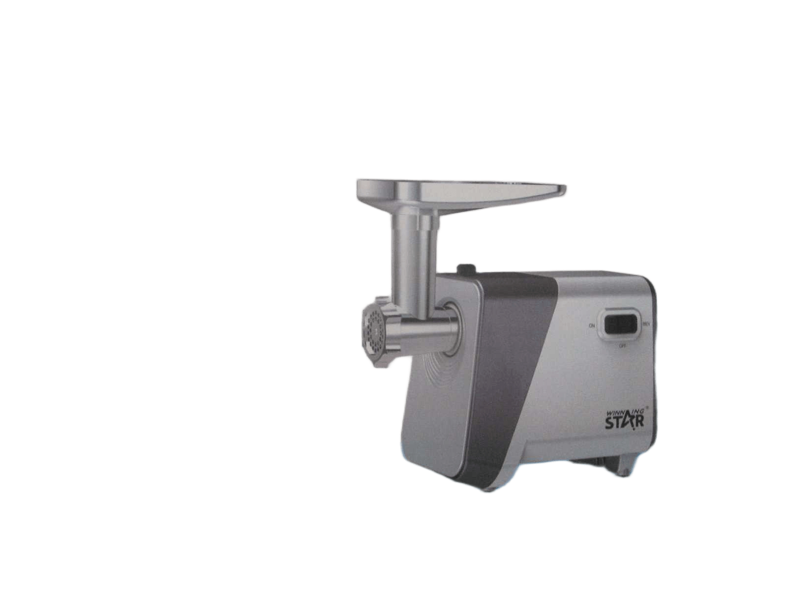 Meat Grinder Voltage: Ac220-240v,50/60hz Output:450w Copper Motor:8830 Pure Copper Motor. Pure Copper Wire Material:abs+stainless Steel Size:25*23*16cm Silver+black Size:25*23*16cm