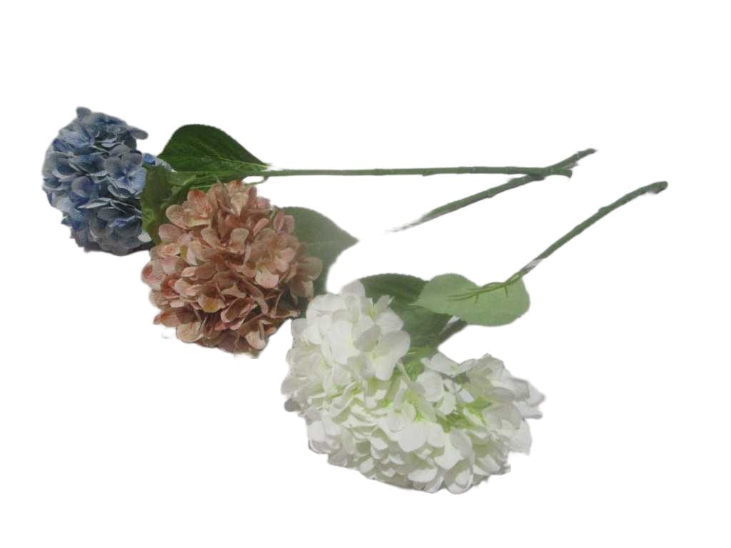 Artificial Ortensia 20cm Head 3 Assorted Color