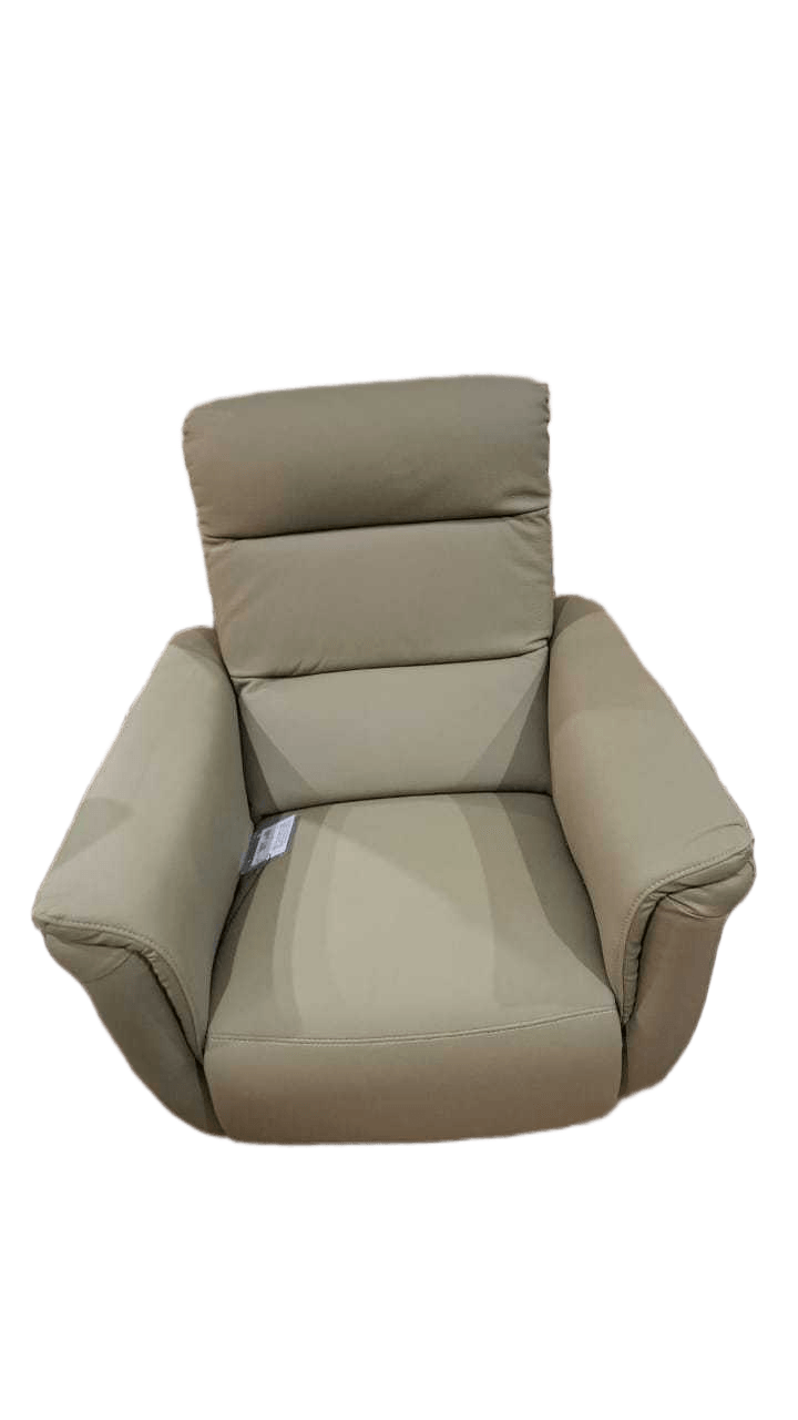 Chair Single With Electric Recliner Lx-18 Kakki Leather, Bonded Leather, Wood, Foam 87x90x106