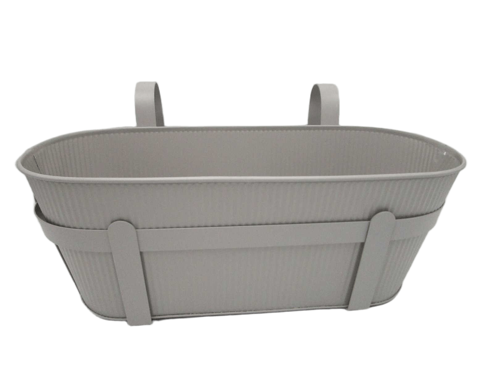 Planter Ribbed Metal Sand