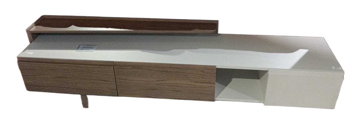 Tv Unit Full Mdf Painting 208x45x44cm Beige - Walnut