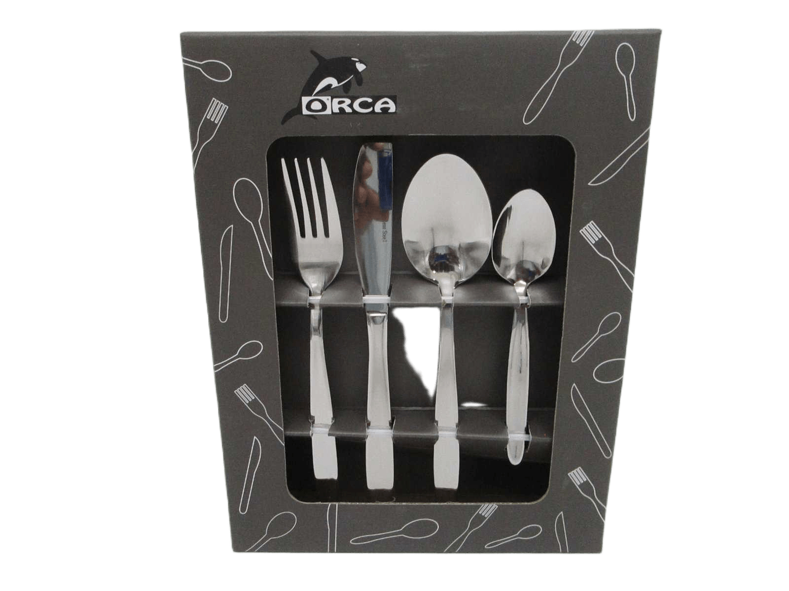 Cutlery Set Knife Dinner X6 - Dinner Fork X6 Dinner Spoon X6 - Tea Spoon X 6 - Set Of 24 Pcs - 18