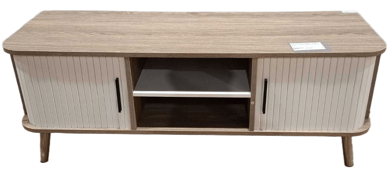 Tv Stand White Front + Wood X95054 K 120x40x45