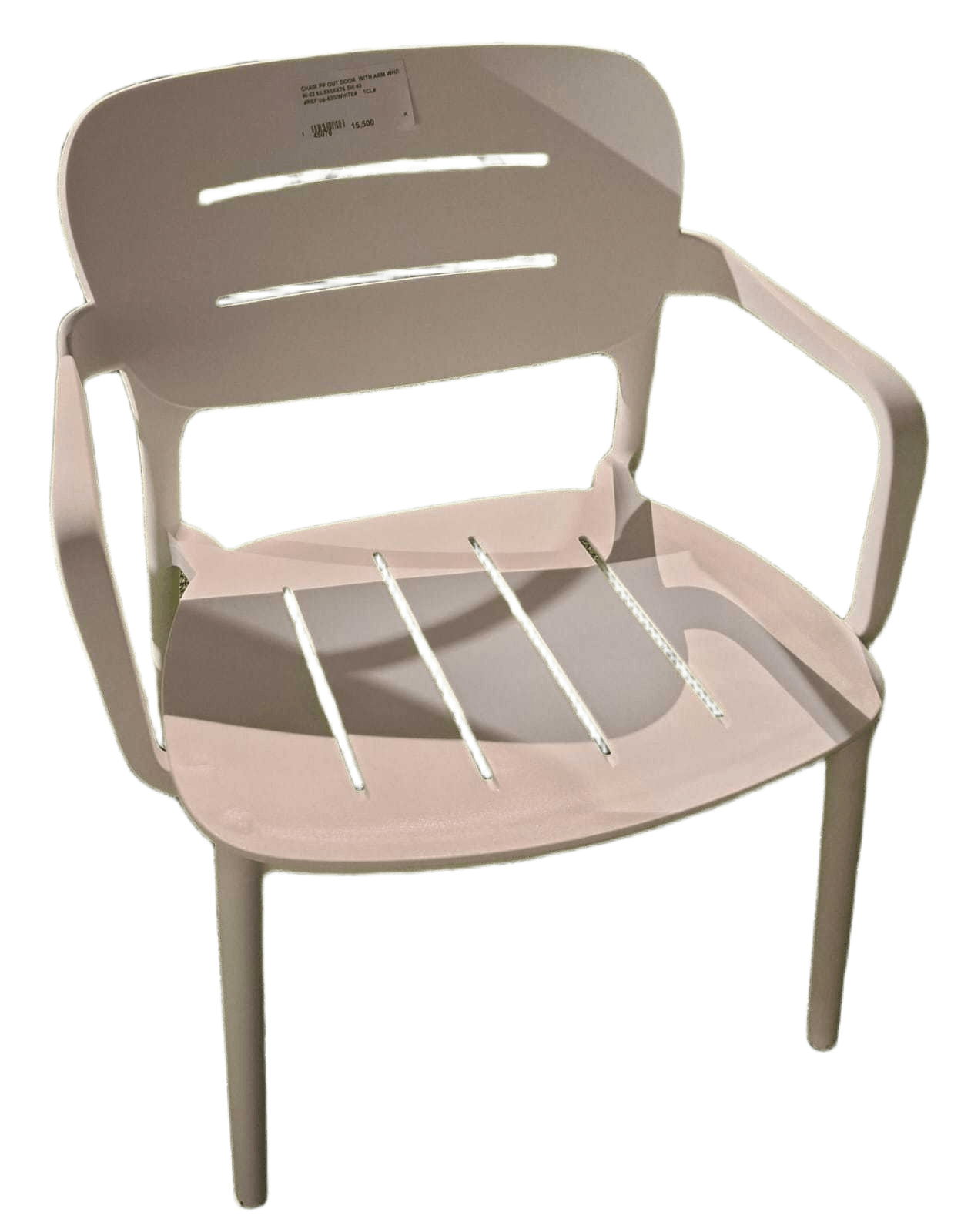 Chair Pp Out Door With Arm White W-02 65.5x65x76 Sh:40