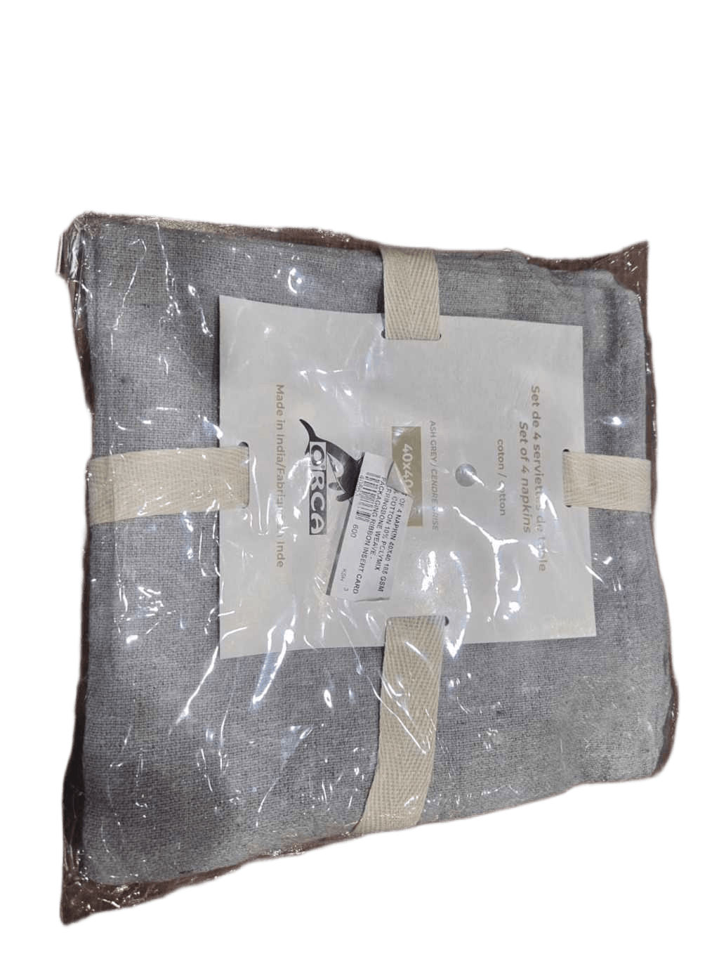 Napkin Set Of 4 40x40 185 Gsm 90% Cotton 10% Polymix Herringbone Weave - Packaging Ribbon Insert Card + Polybag 1cl=
