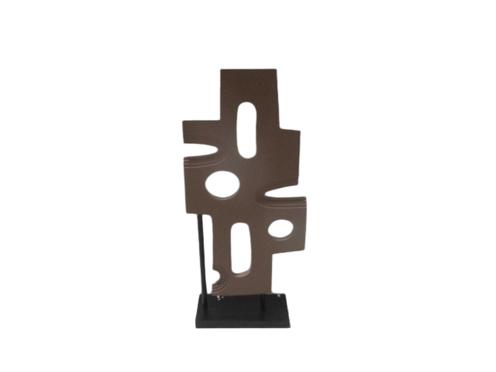 Statue Mdf Ciment Effect Taupe 25x9x52 Cm