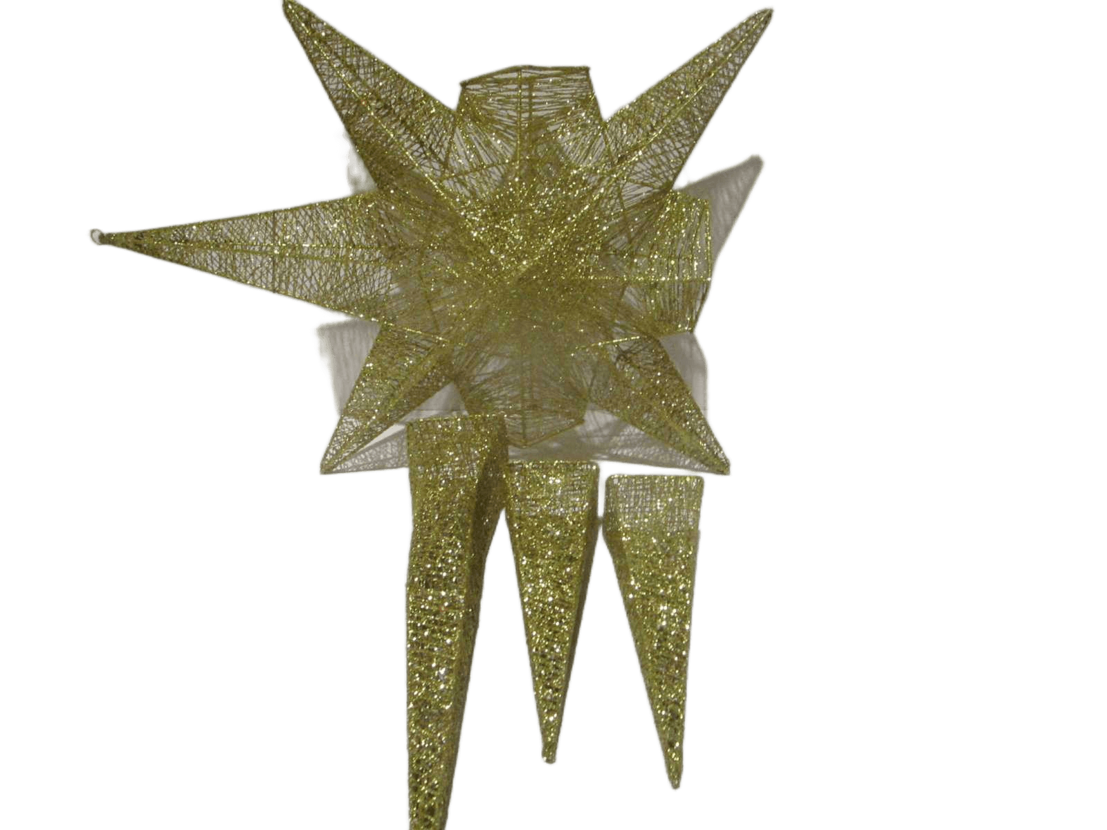 Xmas Deco-Star Opp Bag Gold 120cm