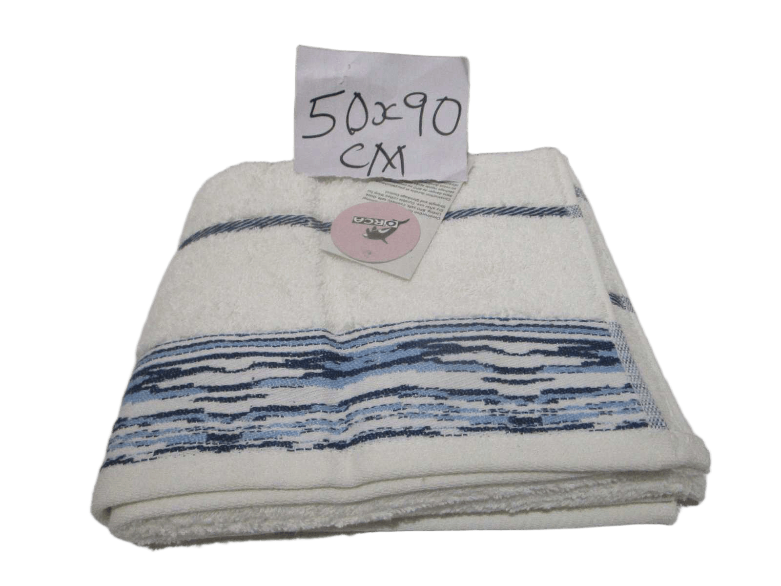 Towel Capricious - Plain Dyed Jacquard Towel - Single Ply - 550 Gsm - Combed Cotton- Polyester Insert Stripes
