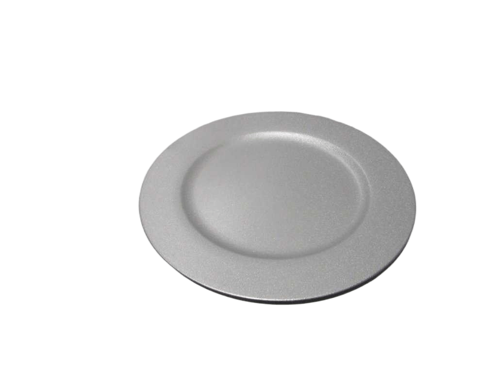 Plate 33cm Silver Shiny