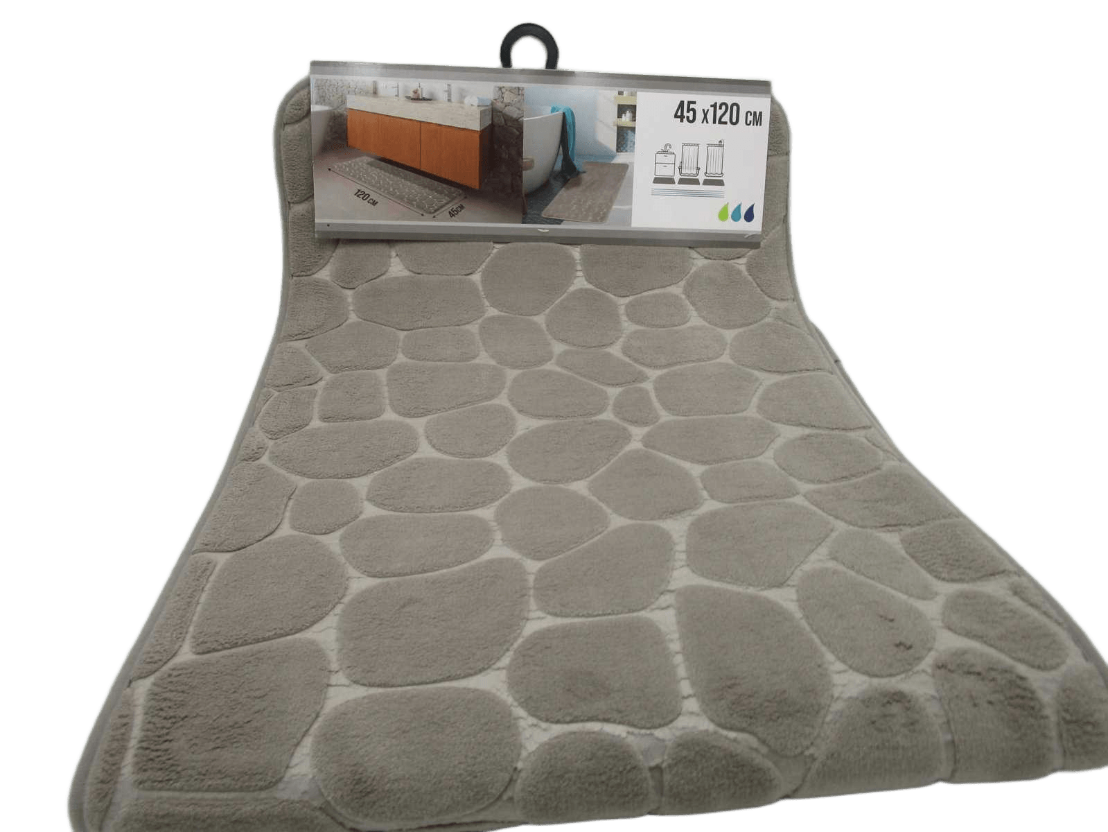 Memory Pad Microfiber Shape Pebble 45x120 Cm - Mole