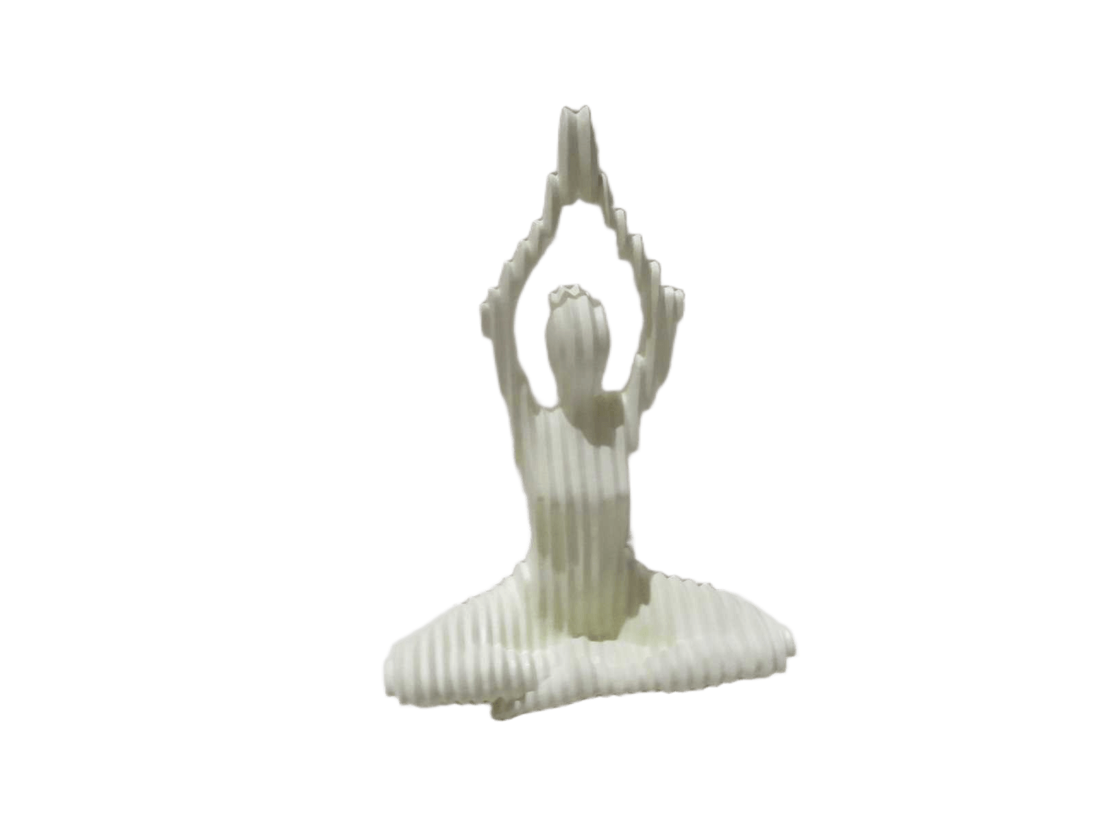 Yoga Lady Decor Resin White Full Resin 28x17x41.5