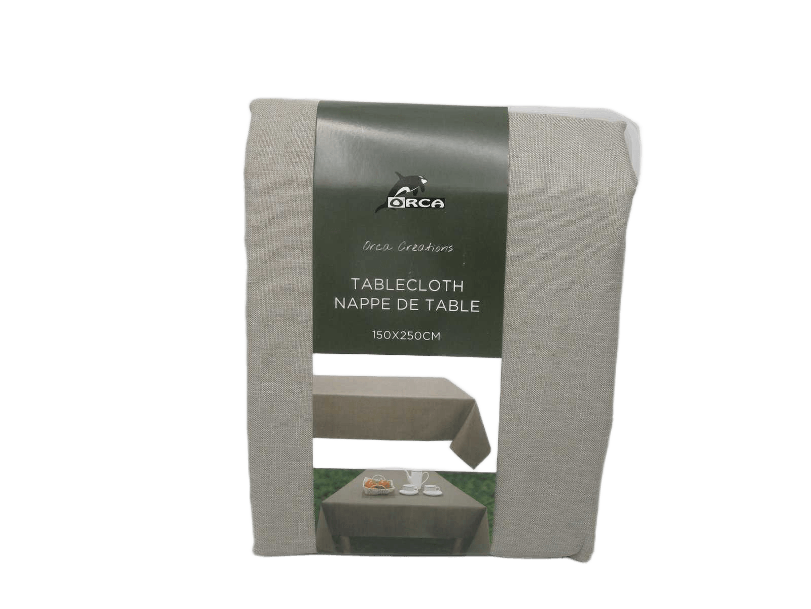 Table Cloth 0,5 End Edge Plastic Hanger Cardboard Stiffner Prited Vertical Band