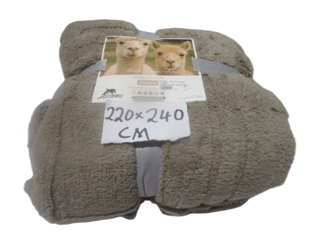 Blanket, 100% Polyester, 220gsm Packing: Color Card+cord Camel 220*240