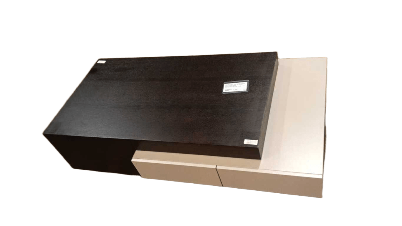 Coffee Table Mdf+wood Veneer, Metal Legs Black Oak Veneer+ Khaki 1300x700x380