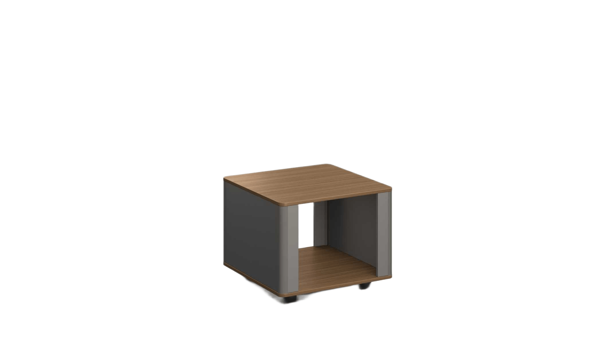 Coffee Table Da26 Usa Walnut + Db-29 Meteorite Gray Melamine 600*600*450