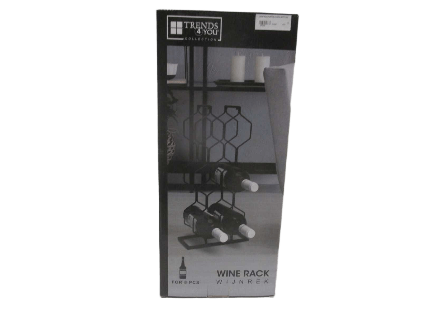 Wine Rack Metal For 8 Bottles