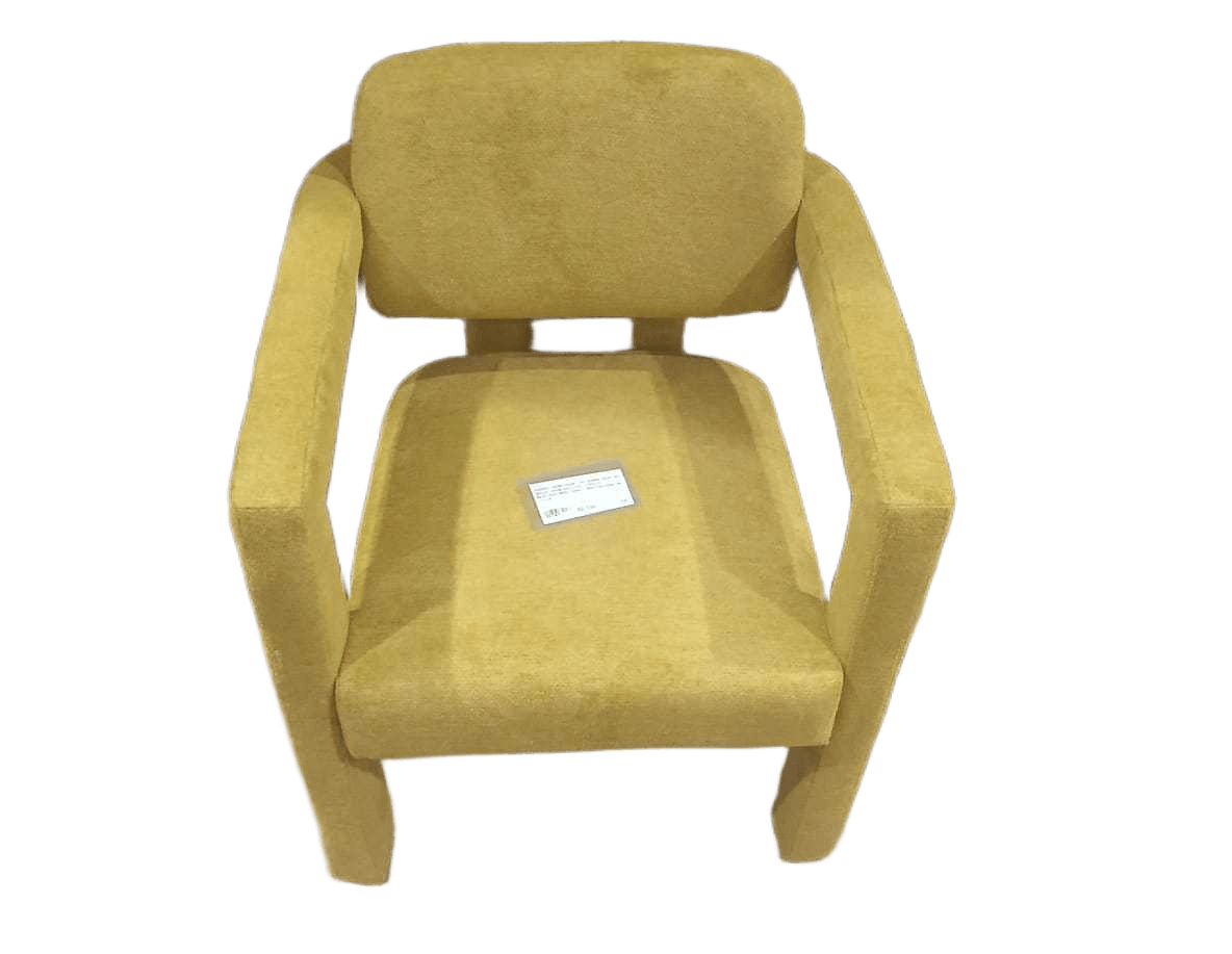 Armchair Fabric + Kd Arms/ Seat Nd Back ( Arm And Leg 1 Piece ) Mustard